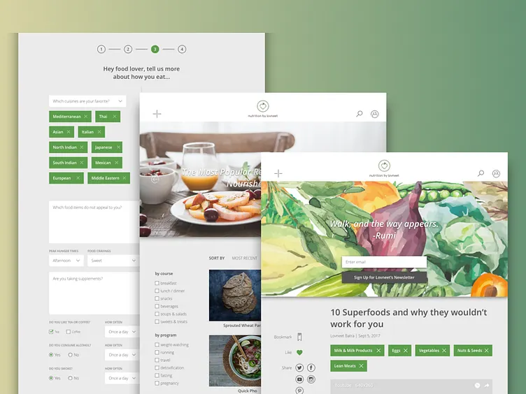 Nutrition by Sonnet — Nutrition website